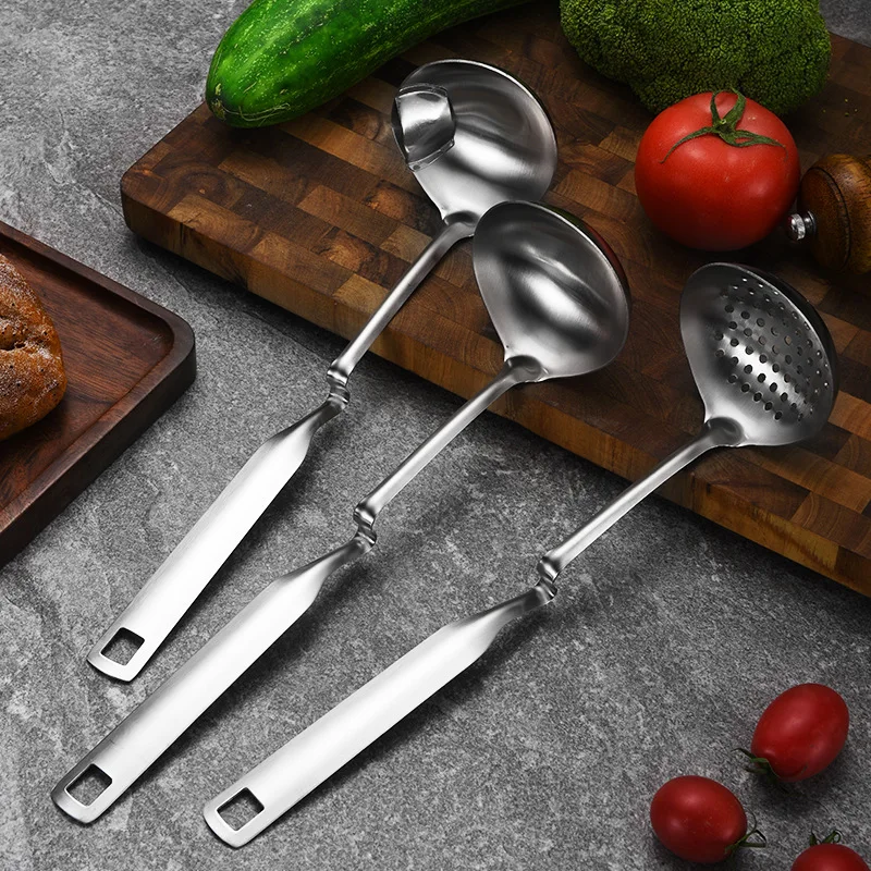 StainlessSteelHotPotSoupSpoonKitchenRamenLadlesTablespoons