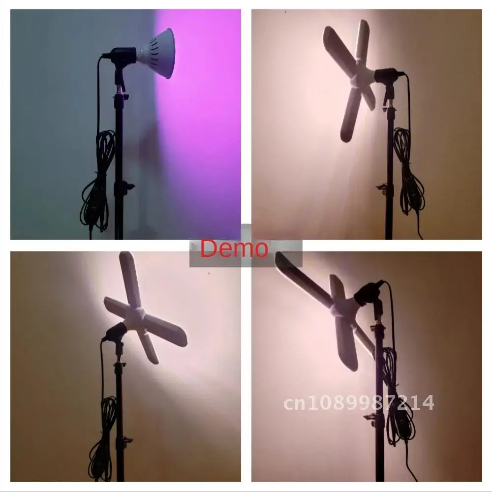 Adjustable Metal Tripod LED Grow Light Accessories Floor Standing Tripod E27 Base With 2M 5M Switch Wire For Plants Growth Lamp