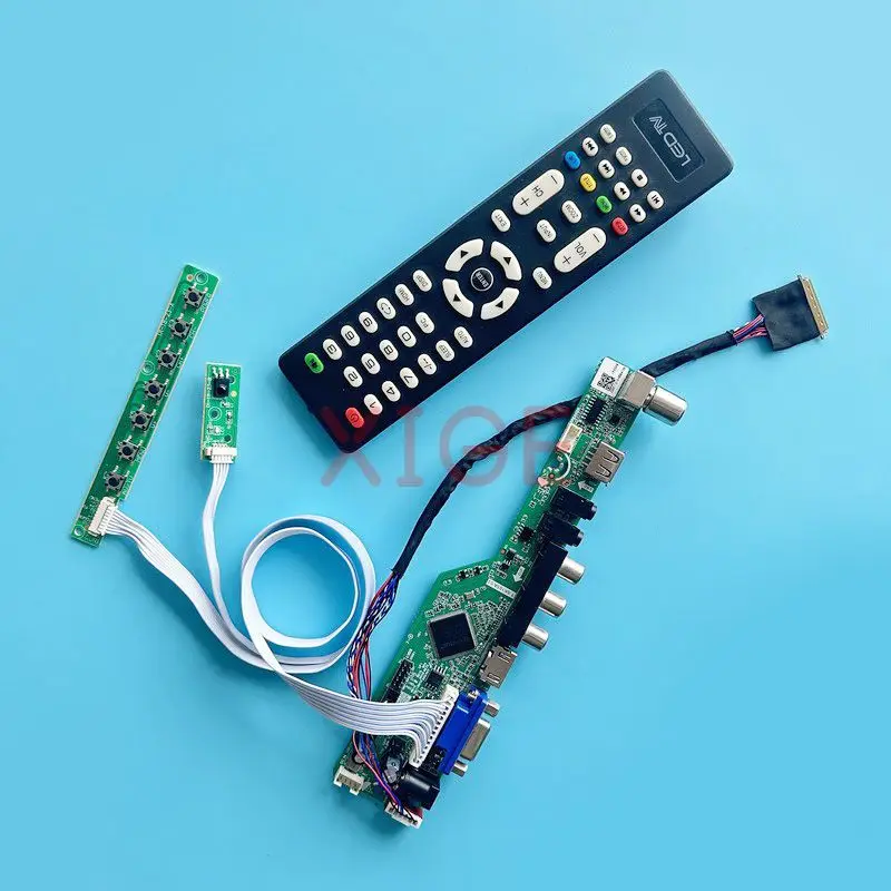 

Плата контроллера для BT156GW01 BT156GW02, ЖК-драйвер, USB + AV + HDMI + VGA 15,6 дюйма матрица ноутбука LVDS 40-Pin 1366*768, комплект «сделай сам», ТВ, аналоговый