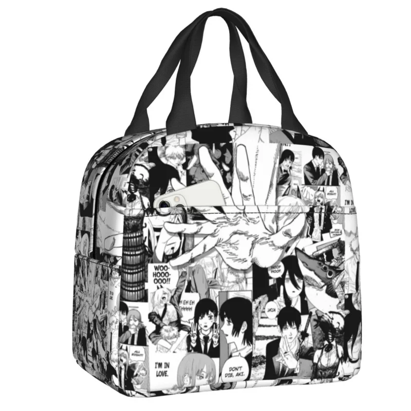 

Manga Chainsaw Man Collage Thermalsulated Lunch Bag Women Resuable Lunchte for Outdoor Picnic Multifunction Food Box