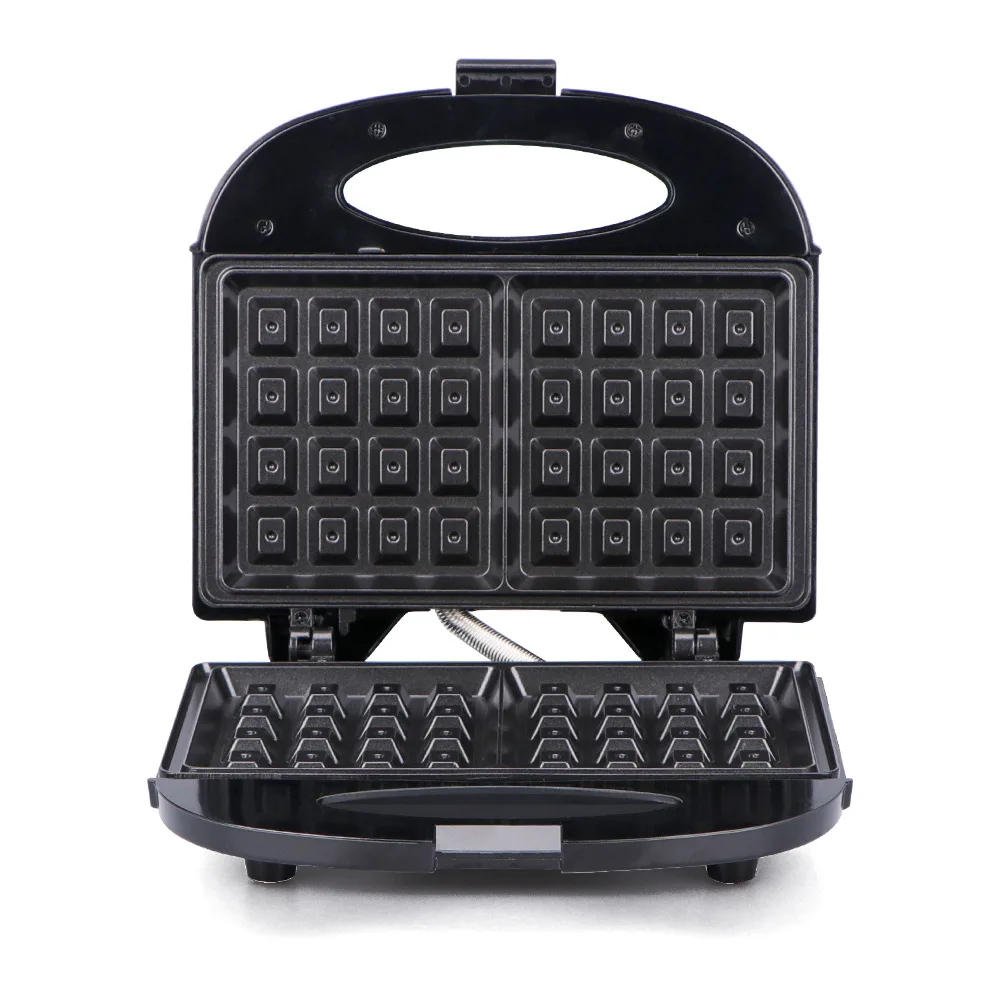 Electric Sandwich Waffle Maker with Non Stick Plates,750W Indoor Grill