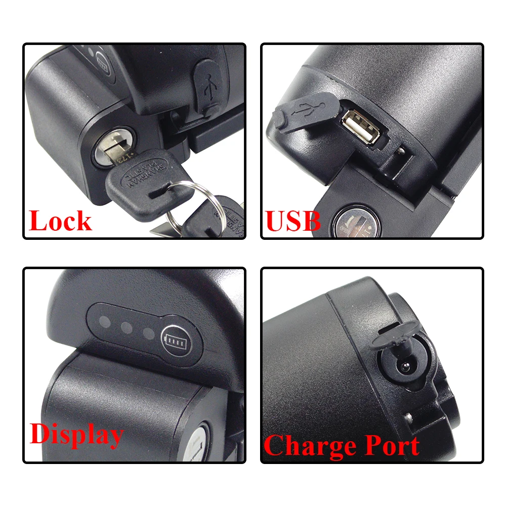 Water Bottle battery 18650 36V 5.2Ah 7Ah 250W 350W for Hurley Hybrid-Bicycles Amped Single SpeedE-Bike Battery