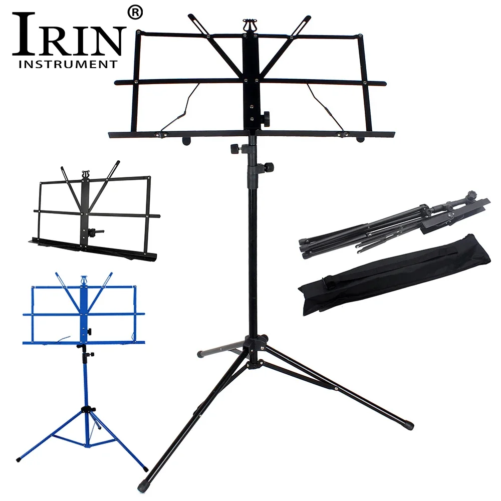 Foldable Music Sheet Tripod Stand with Adjustable Height and Carrying Bag