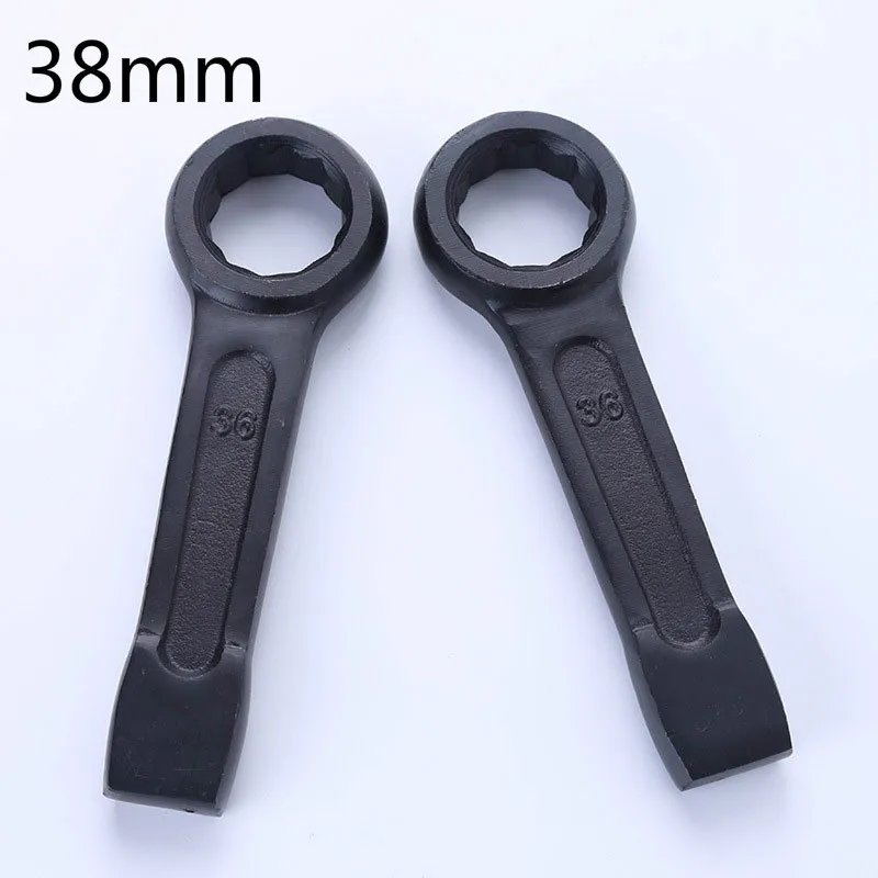 

1pcs 38mm Heavy Single-headed Universal Box End Wrench High Quality Percussion Ring Spanner Nut Hand Tool for Mechanic Industry