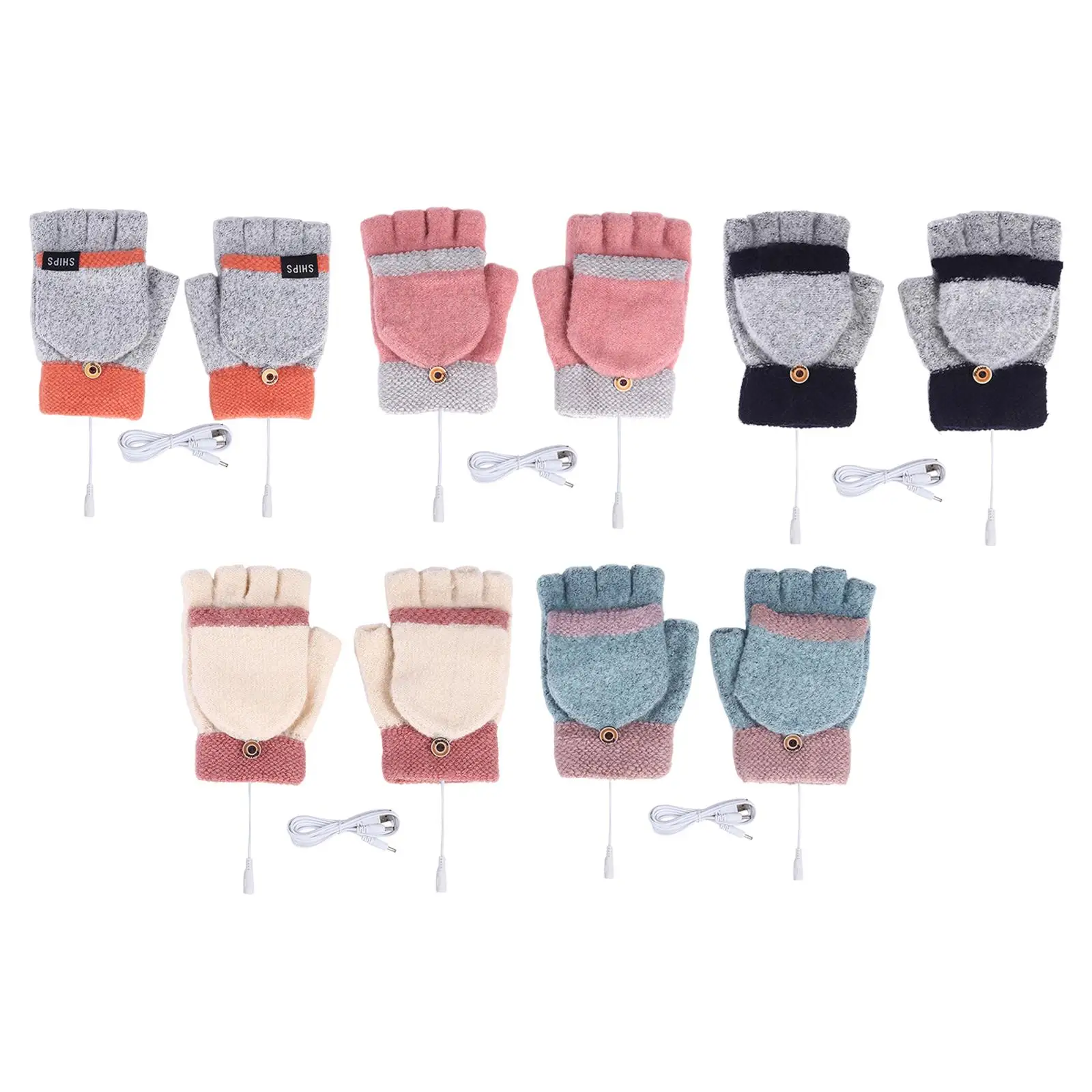

USB Heated Gloves Outdoor Cold Weather Hand Warmer for Indoor Riding Hiking