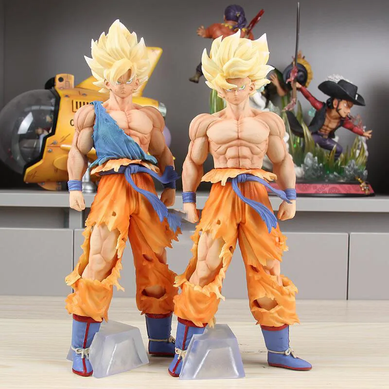 44Cm Dragon Ball Anime Figure Son Goku Super Saiyan Double-Headed Eagle Action Figure Sexy Girl Collection Statua Modello Regalo Giocattolo