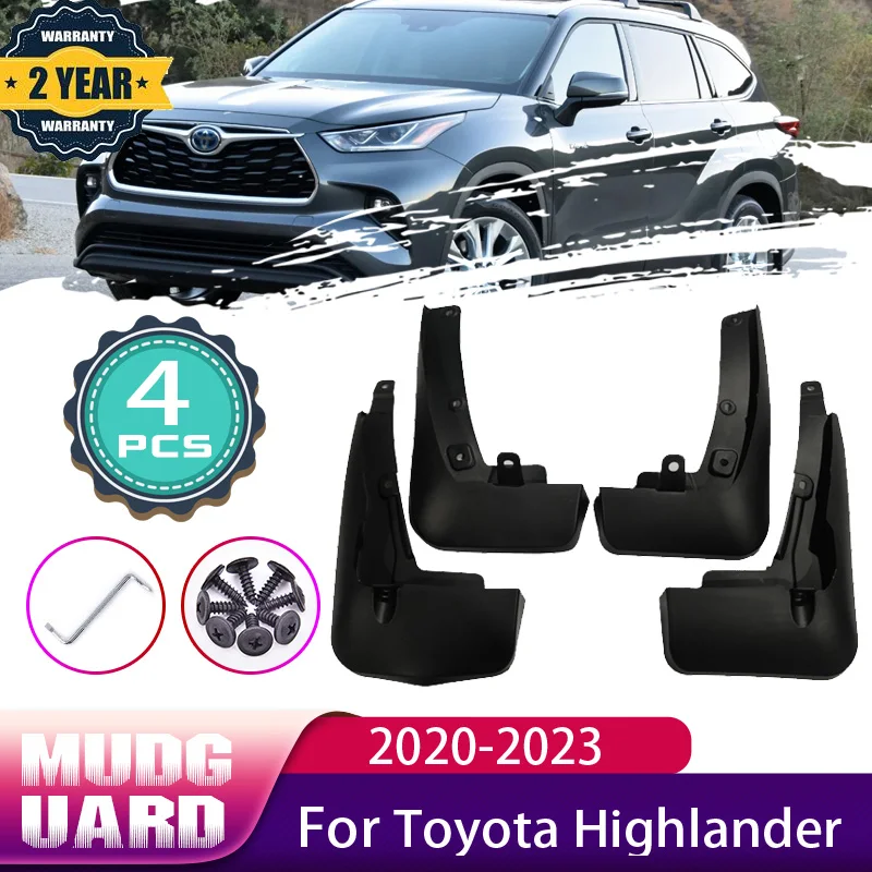 

4pcs Car Mud Flaps for Toyota Highlander XU70 Kluger 2020 2021 2022 2023 Mudguard Splash Guards Fender Mudflaps Auto Accessories