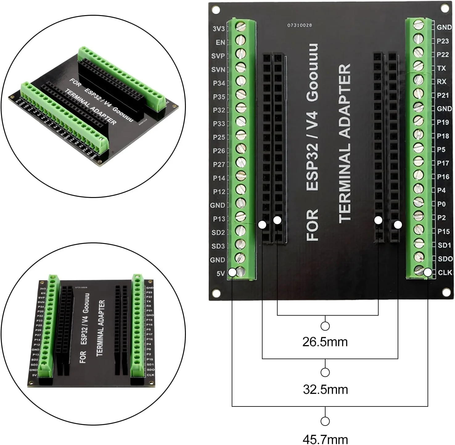 ตัวเลือกสินค้า โมดูล ESP32-WROOM-32U สำหรับพัฒนา IoT พร้อม WiFi 2.4G