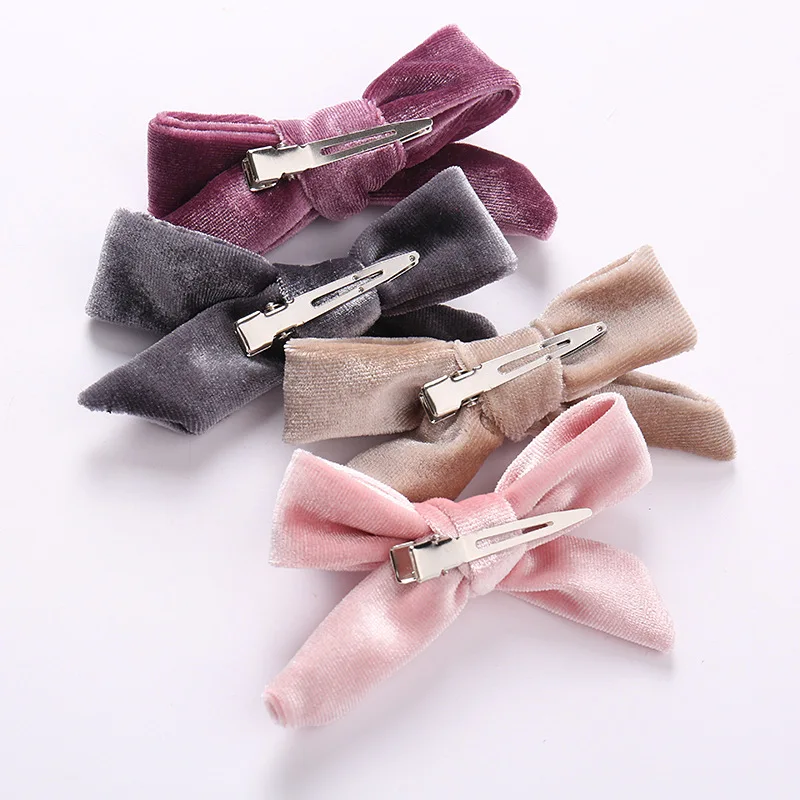 

Velvet Children Hair Clips Big Bow Hairclip Baby Barrettes BB Clip Little Girl Gift Korean Kid Hair Accessories Teen Hairpin