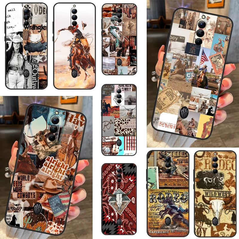 Cowboy Cowgirl Howdy Western Ranch Custodia Per Telefono Per Zte Nubia Red Magic 8 Pro Redmagic 6 7 6S 7S Pro 5G 5S 6R Cover Posteriore Shell