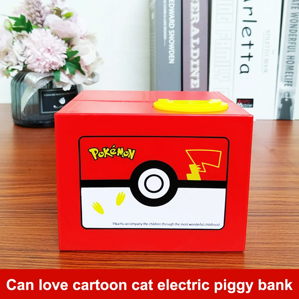 Children's Cartoon Cat Piggy Bank Electric Savings Cute Thief Cat Greedy For Money Eating Cat Piggy Bank Toy Creative Greedy Cat 3