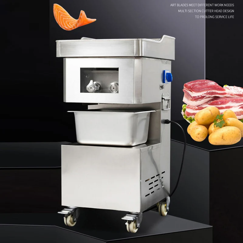 Fresh Beef Slicer/Pork Meat Mutton Cutting Slicing Machine/Fresh Meat Strip Cutter meat shreds cutter 2