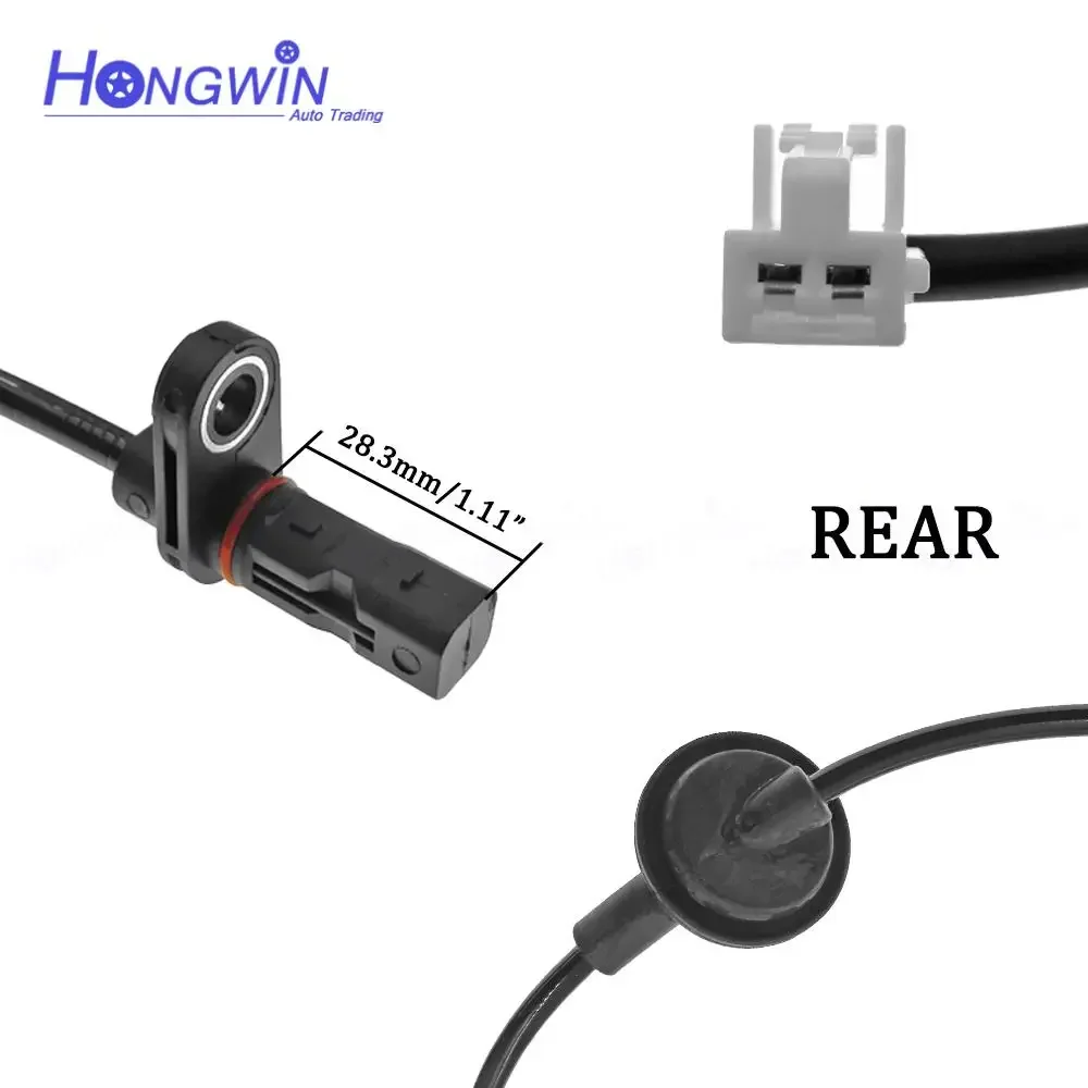 A-Premium ABS Wheel Speed Sensor Set (2-PC) - Compatible With Hyundai Elantra 2007-2009 Rear, Replaces 59910-2H300