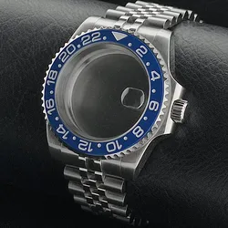 Premium GMT Watch Case with Bidirectional Sapphire Bezel and Slide Buck, 40MM, 5Bar Water Resistance for Case diameter 40mm (31)
