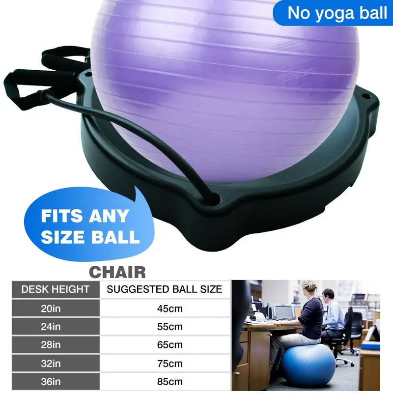 Yoga Ball Base Gymnastic Fitness Pilates Ball Base Balance Exercise Gym Fitness Yoga Indoor Training Fixed