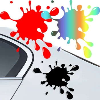 Adesivi per auto con stampa macchia creativa Interessanti decalcomanie in vinile con blocco dei graffi Adesivi decorativi per paraurti in vetro per portiera dell'auto Parte dell'auto