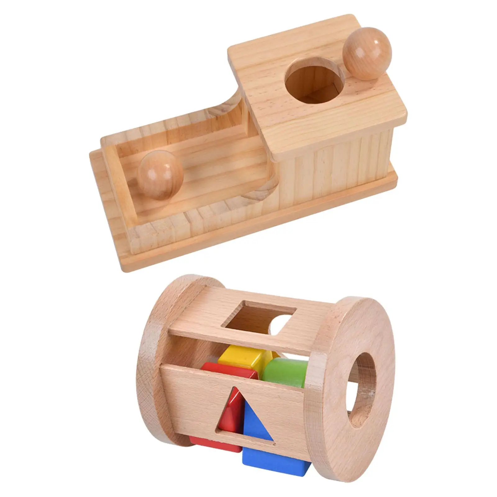 

Wooden Baby Toy Set Color Shape Sorting Educational Learning Object Permanence Box for Infant Babies Boys Girls Toddlers Holiday