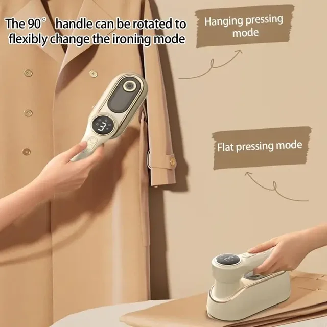Handheld Electric Ironing Machine 1200W Portable Iron Fast Heating LCD Display Wrinkle Remover for Clothes X7XA 3