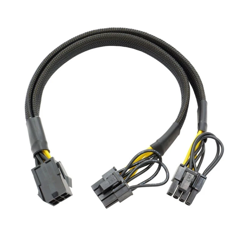 

B95D GPU PCIe 6Pin Female to 2X 8Pin (6+2) Male PCIExpress Graphics Card Power Adapter 6P PCIE Extension Splitter Cable