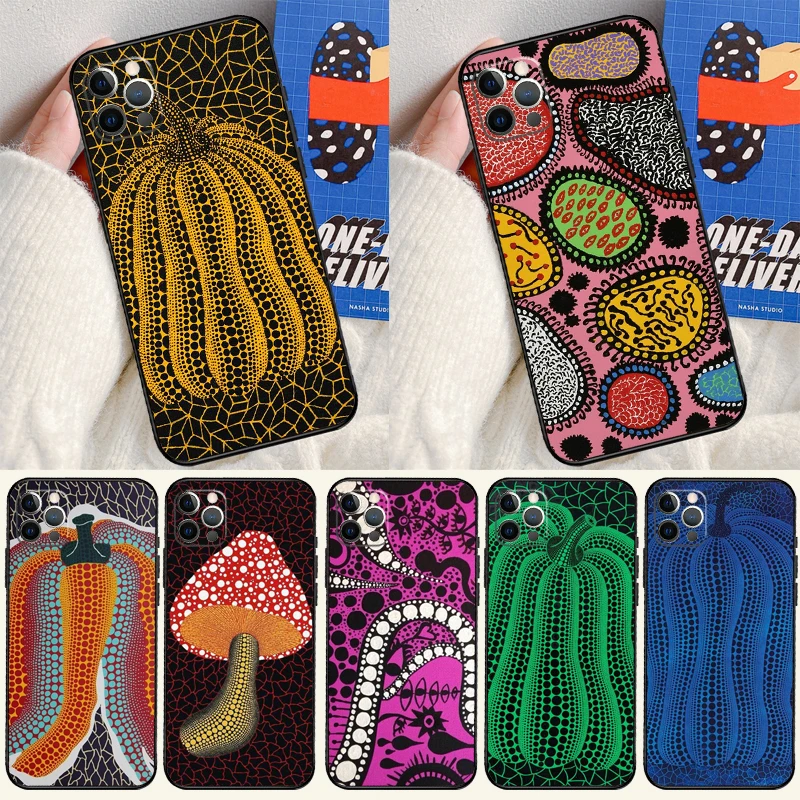 【超美品】YAYOI KUSAMA ドット柄ケース Yayoi kusama Atomotアート電話ケース、バックカバー、iphone 11