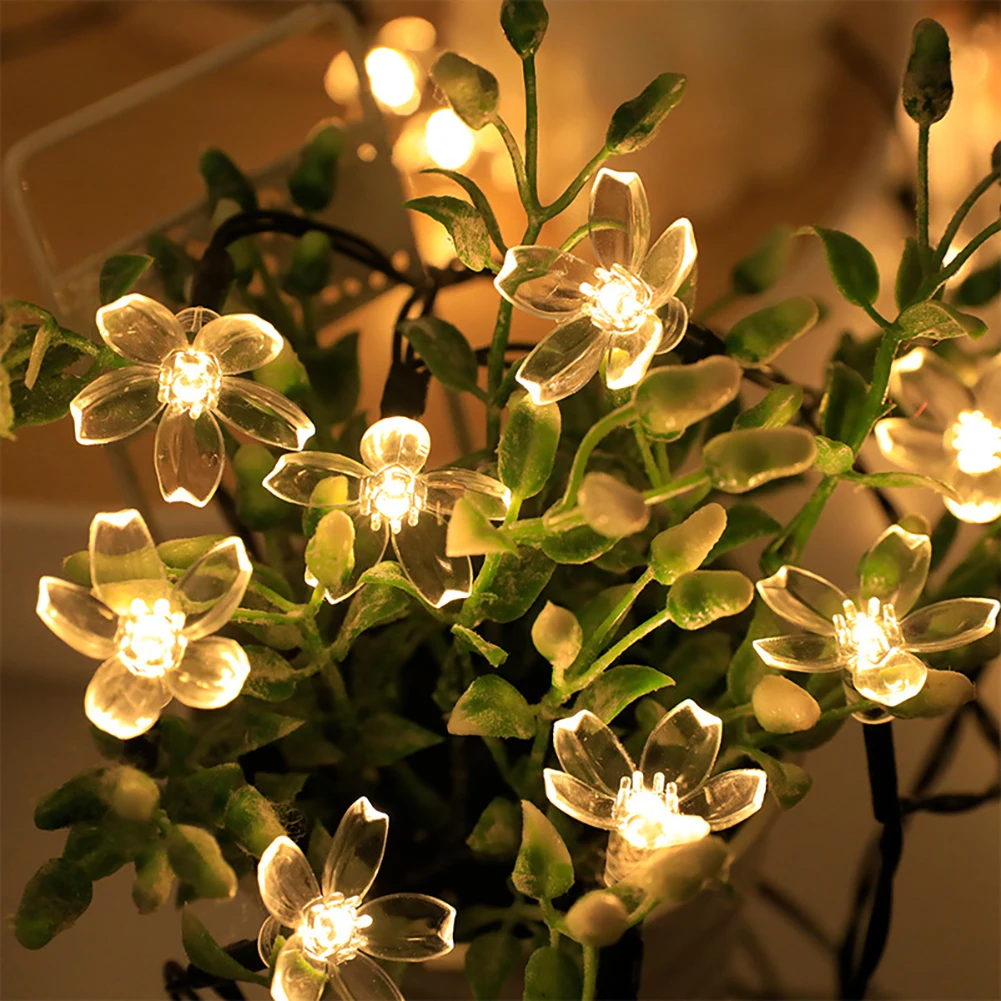 

Solar Flower String Lights 20LEDs/30LEDs Outdoor Waterproof String Lights For Home Patio Yard Decorations (3 Meters/6.5 Meters)