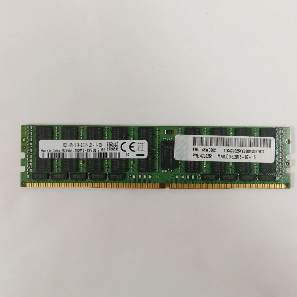 1PCS Server Memory For IBM RAM X3550 X3650 M5 46W0800 46W0802 47J0254 PC4-2133P-L 32GB 4DRX4 DDR4 LRDIMM 6 1PCS Server Memory For IBM RAM X3550 X3650 M5 46W0800 46W0802 47J0254 PC4-2133P-L 32GB 4DRX4 DDR4 LRDIMM - Image 4