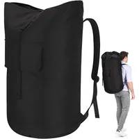 Large Capacity Dirty Laundry Backpack Hanging Laundry Backpack Organizer Multifunctional Travel Backpack Moving Dust Storage Bag 1