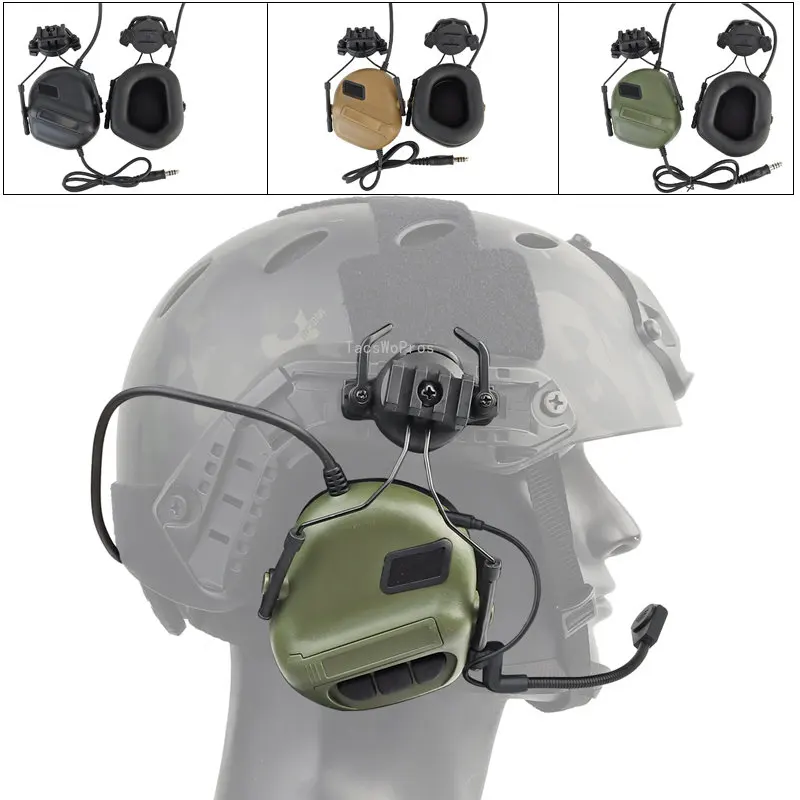 

Tactical Communication Headset Outdoor Hunting Paintball Sports Headphone Airsoft CS Wargame Headsets Use with PTT