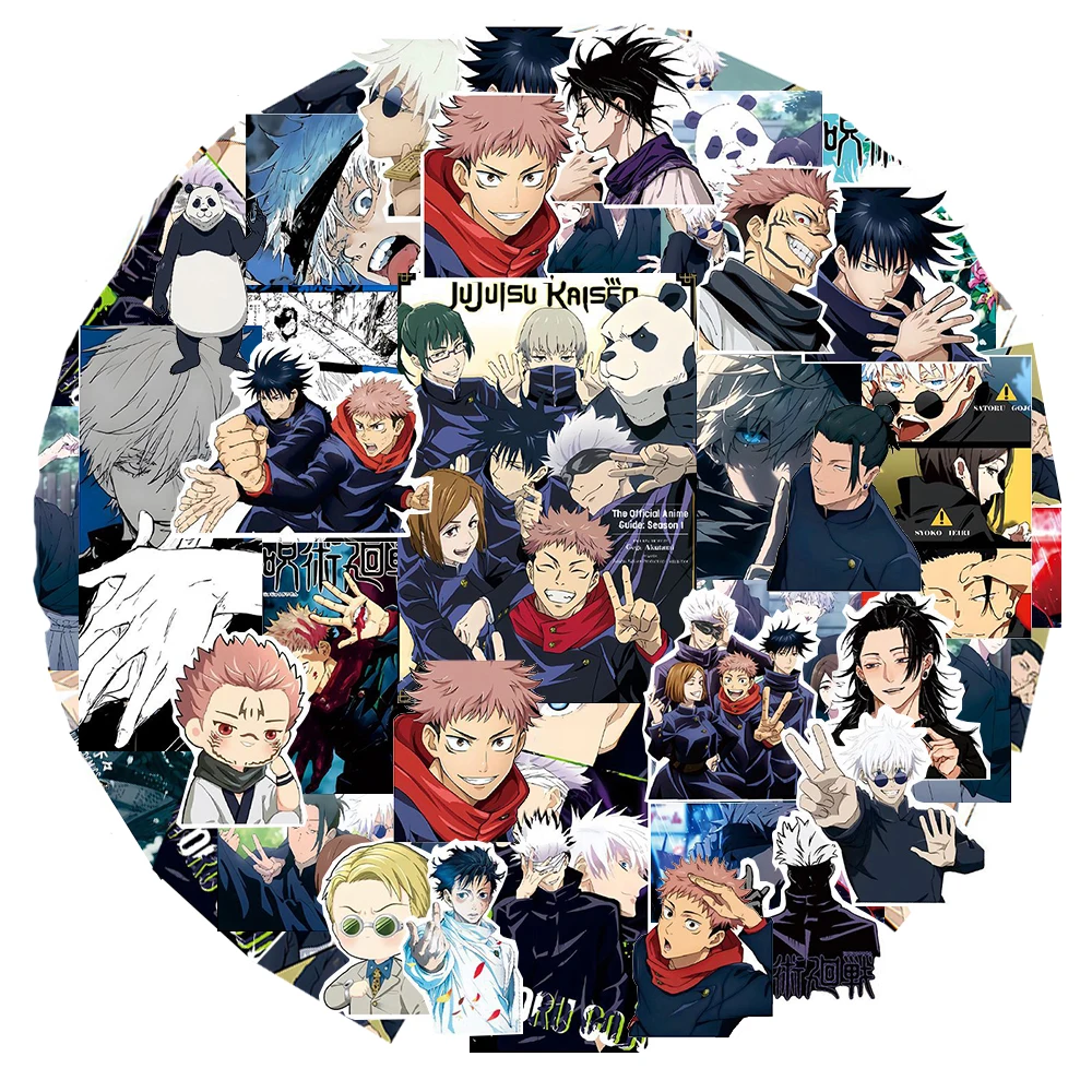 10/30/80pcs anime stickers Anime Cartoon Jujutsu Kaisen Stickers Pack Japan Manga Sticker DIY Skateboard Laptop Helmet Car Kids Decals Toy
