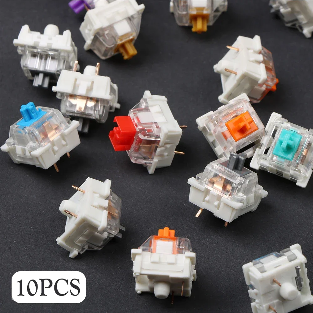 Outemu 기계식 키보드 스위치, MX 스위치용 RGB LED SMD 게이밍 스위치, 클릭키 선형 촉각 사일런트 스위치, 3 핀, 10 개