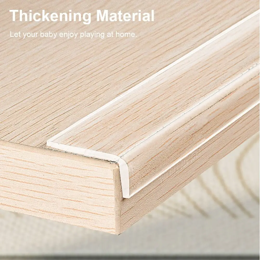 Silicone Table Corner Protector Table Corner Protector Table Edge Protector Furniture Anti Collision Strip Table Edge Guard Tape Furniture Corner Protective Strip Self Adhesive Transparent Kids Collision Proof Soft Bumper Baby Safety
