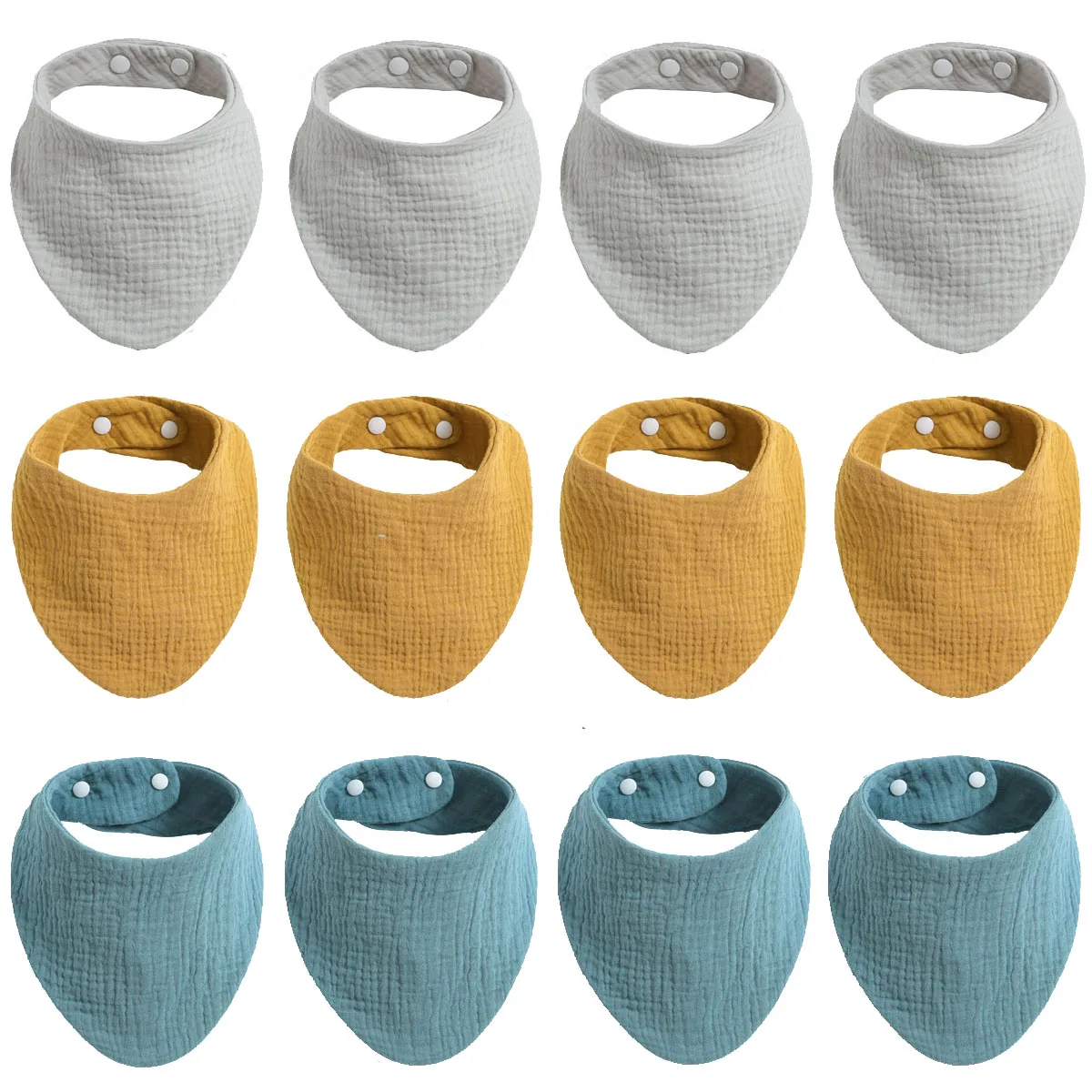 

10Pcs Baby Bibs Infant Cotton Bib Newborn Triangle Scarf Feeding Saliva Towel Bandana Burp Cloth Boys Girls Shower Gift