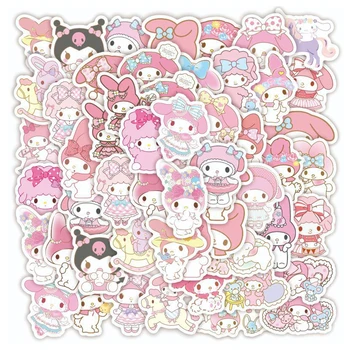 10/20/40 Pezzi Adesivi Kawaii My Melody Anime per Laptop, Chitarra, Moto, Telefono, Bagagli, Auto, Fai da Te, Scrapbooking