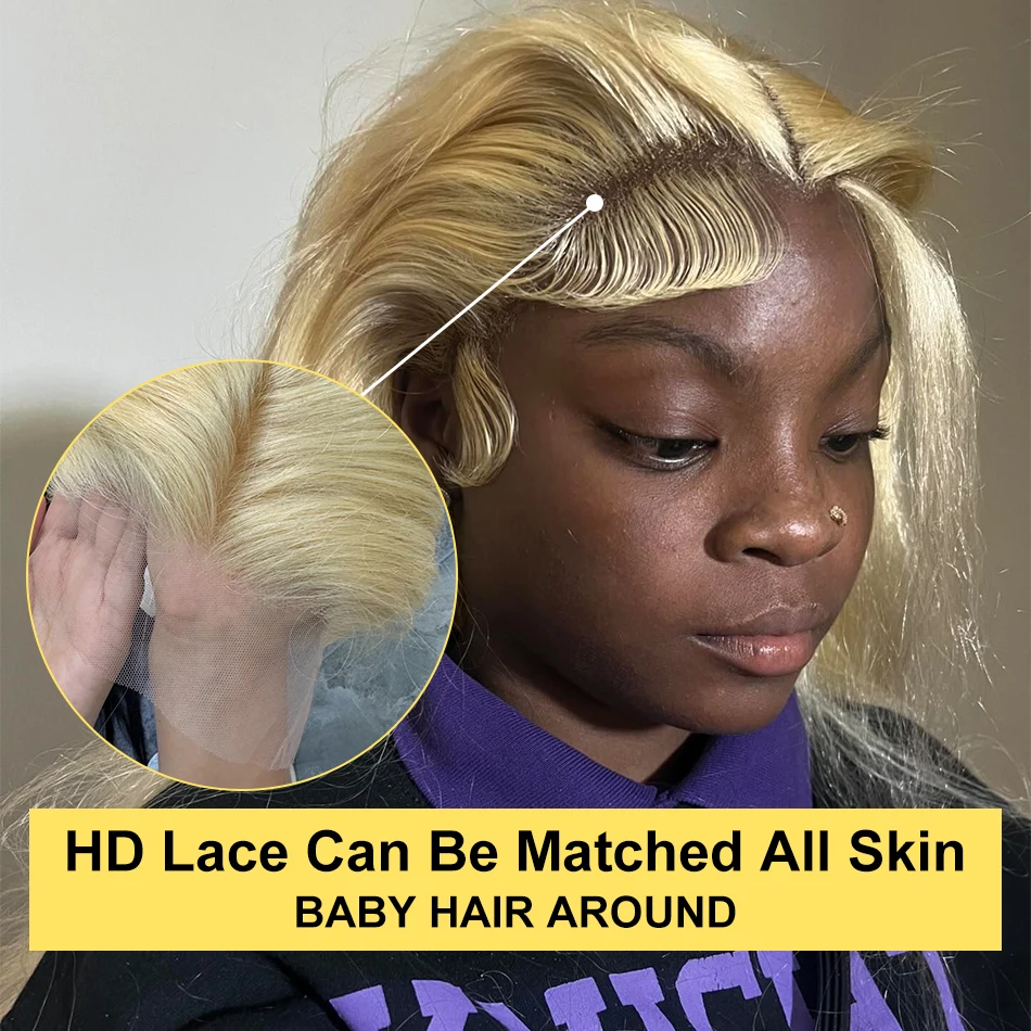 30 34 Inch Water Wave 13x6 Lace Front Wig Human Hair Body Wave Blonde 613 Coloed 13x4 Lace Frontal Wigs For Women 1