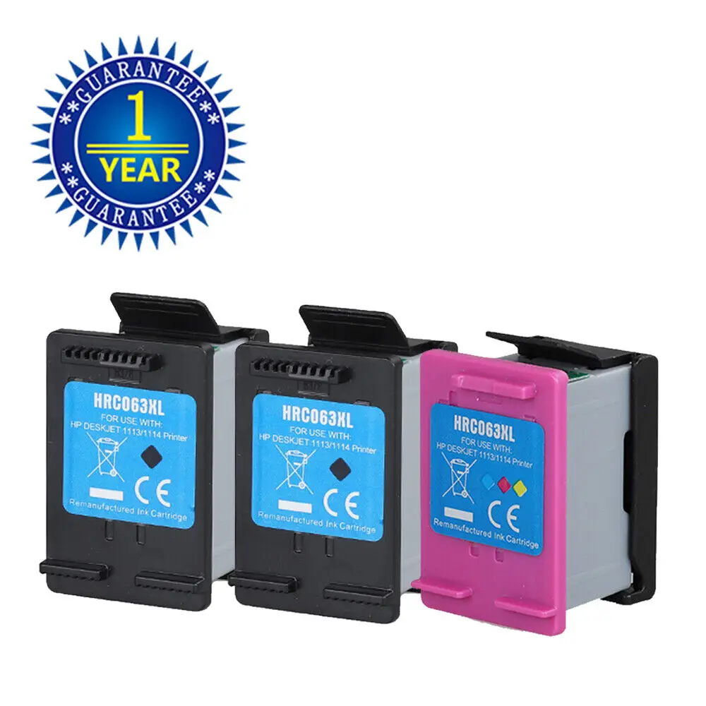 

63XL 2K+1Tri-Color Ink for HP Envy 4513 4510 4520 4522 OfficeJet 3830 4650 5255