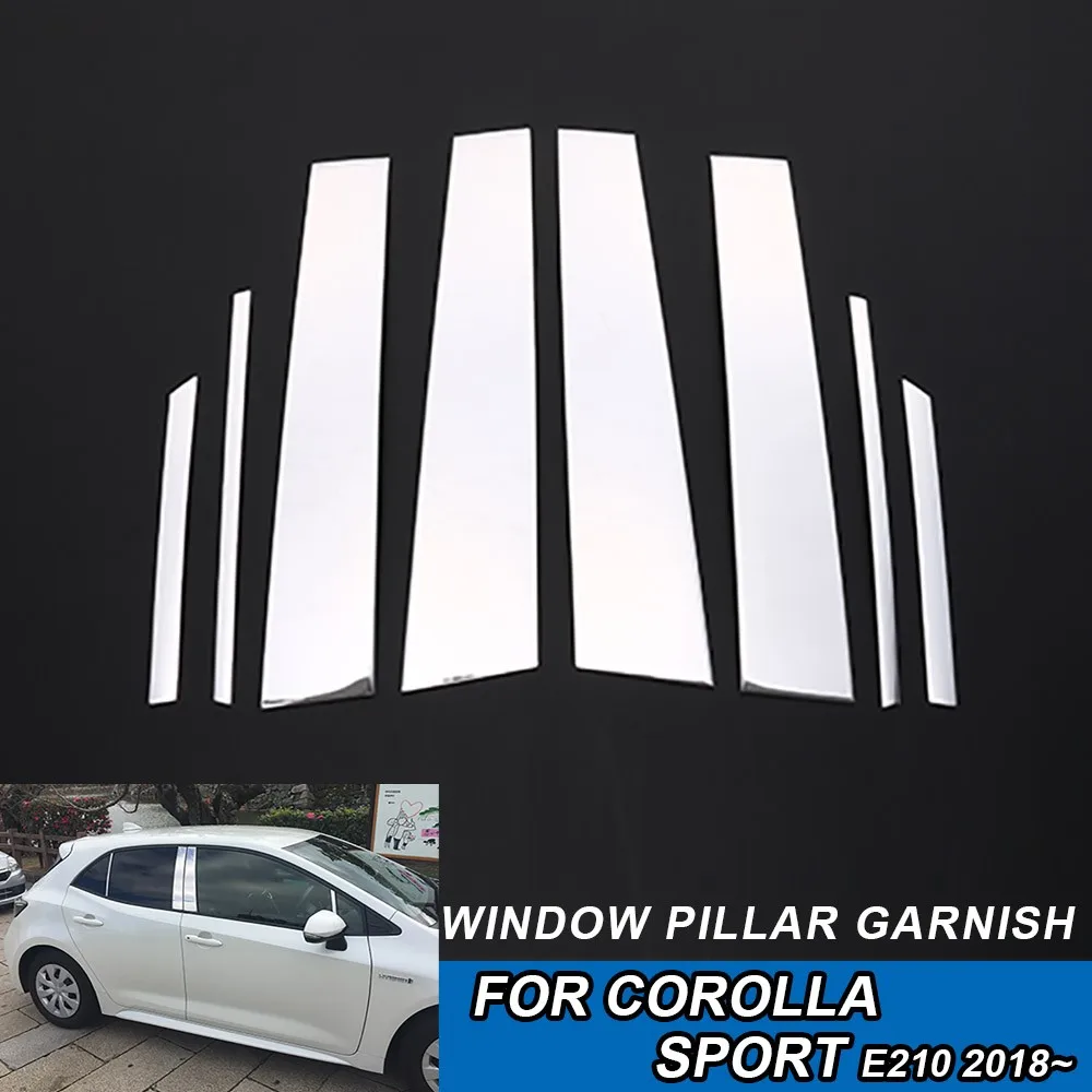 

8pcs Window Pillar Cover for Toyota Corolla Sport E210 2018 Exteriore Trim Chrome Stainless Steel Car Styling Accessories