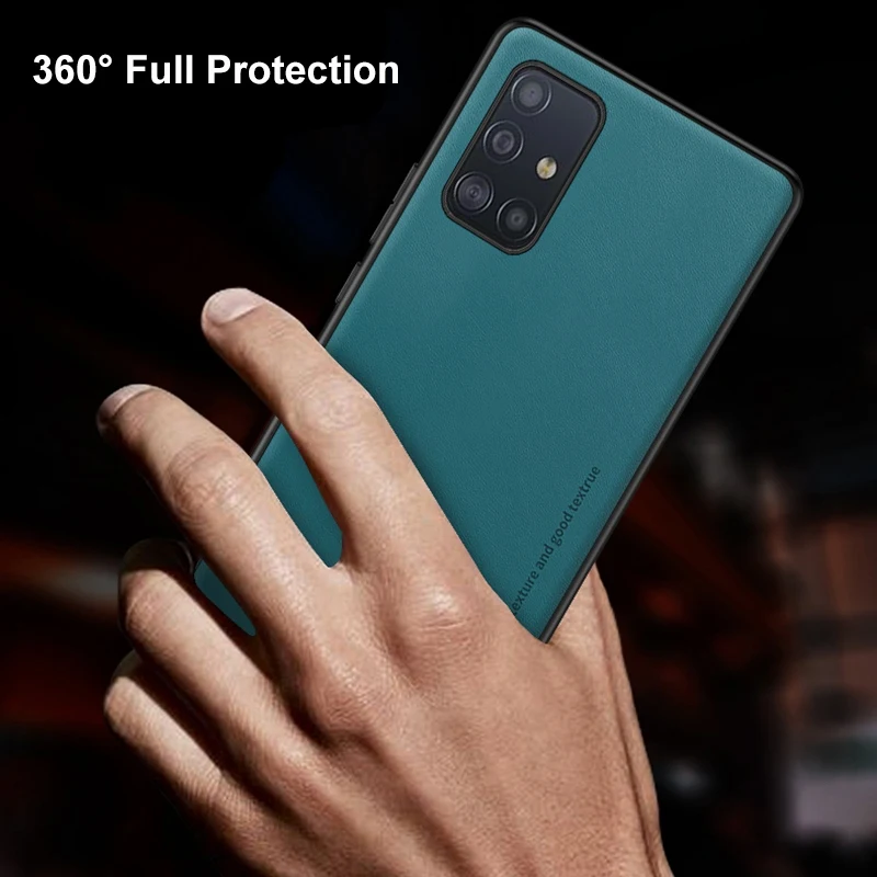 Luxury PU Leather Case For Samsung Galaxy A51 A71 A12 A22 A32 A52 A52S A72 A90 5G A03 A03S M12 M22 M32 Cover Matte Silic_voghion.com