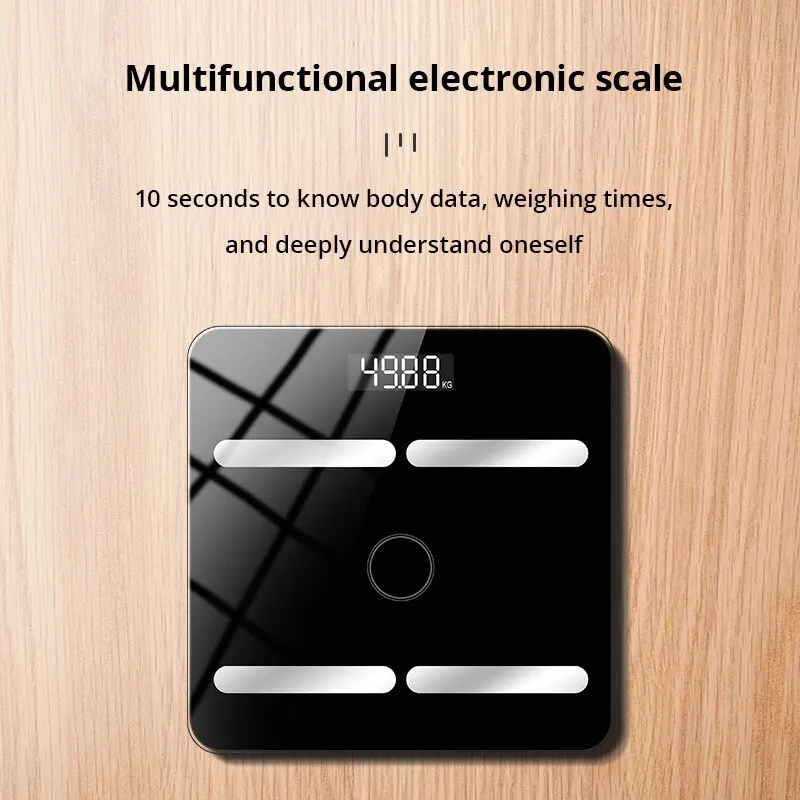 1pc Black/White Bluetooth Smart Body Fat Scale Charging Electronic Scale  Body Scale Adult Fat Scale Weighing BMI Analyzer