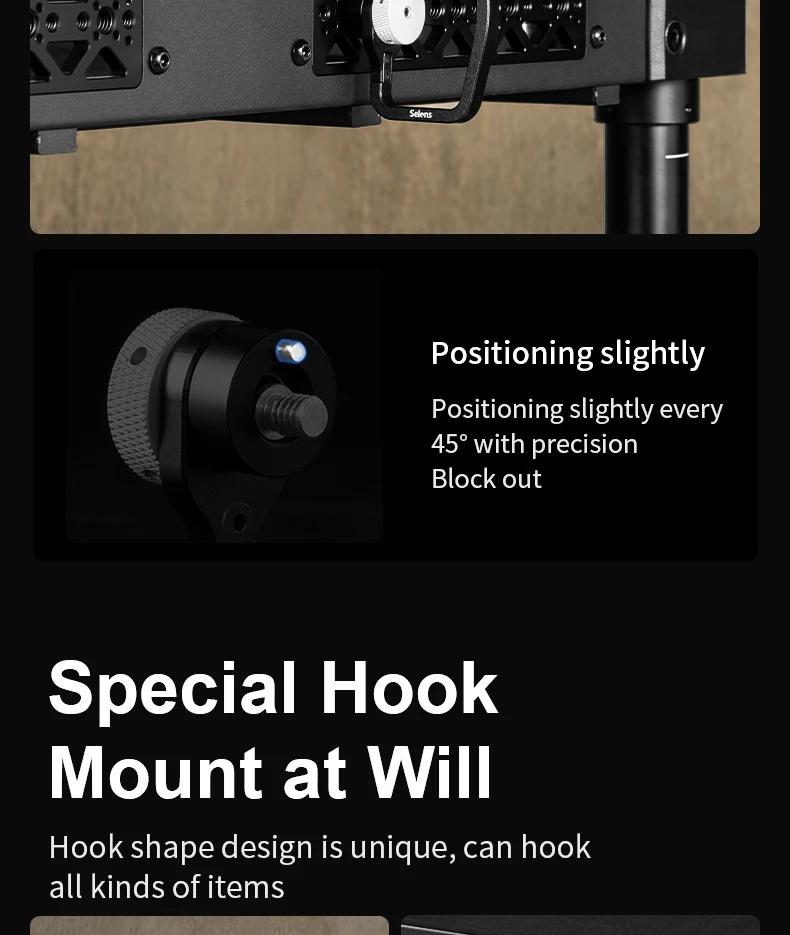 1/4''-20 Screw Hook with 45° Detents & Locating Pin Professional Lock for Notebo