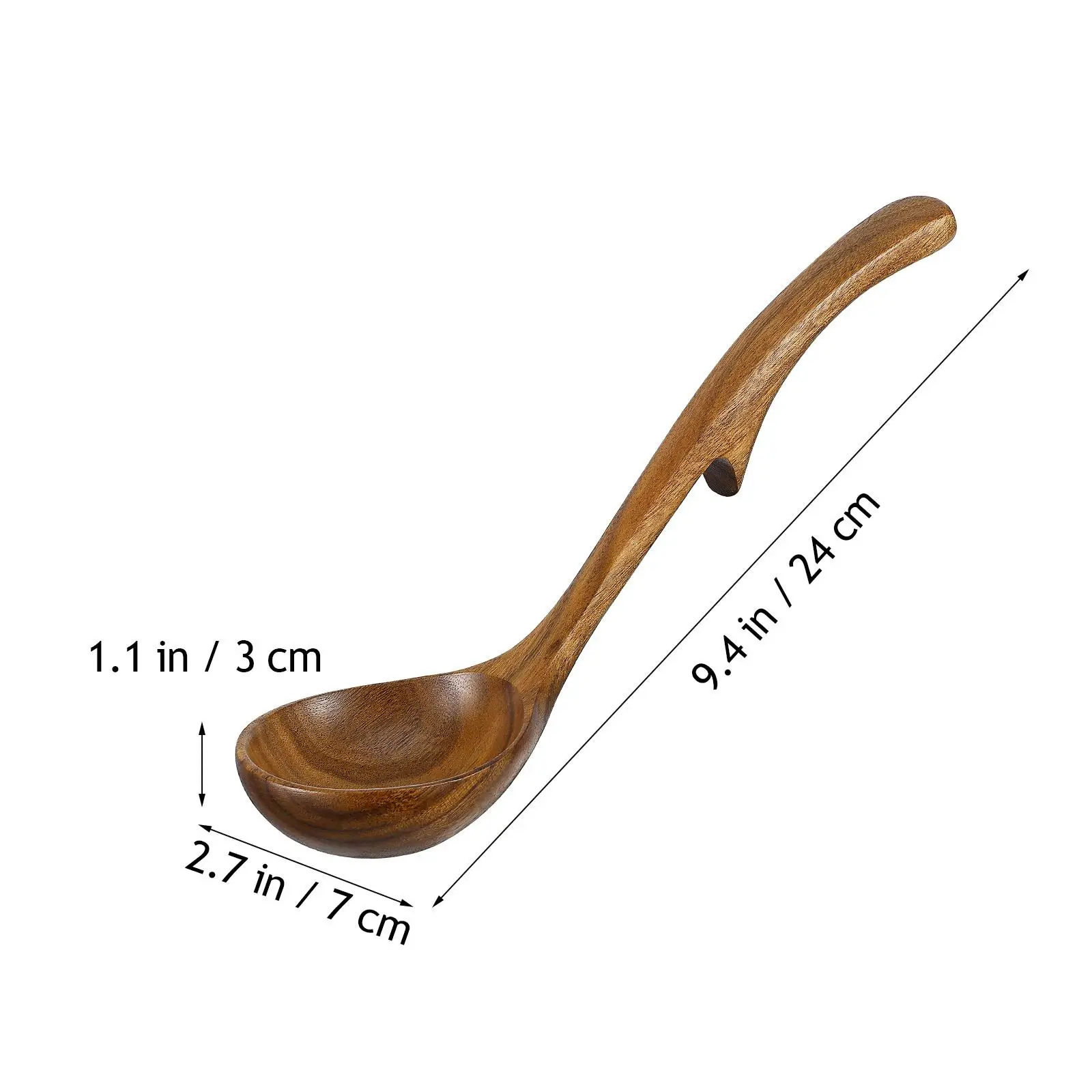 Spoons Acacia Wooden Soup Ladle Bulk Porridge Ladles for Serving Light Brown Long Handle Pasta Cooking