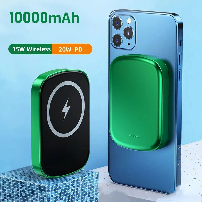 

Portable Mini 5000/10000mAh PD 15W Magnetic Wireless Charging Power Bank Phone Fast Charger Battery Powerbank