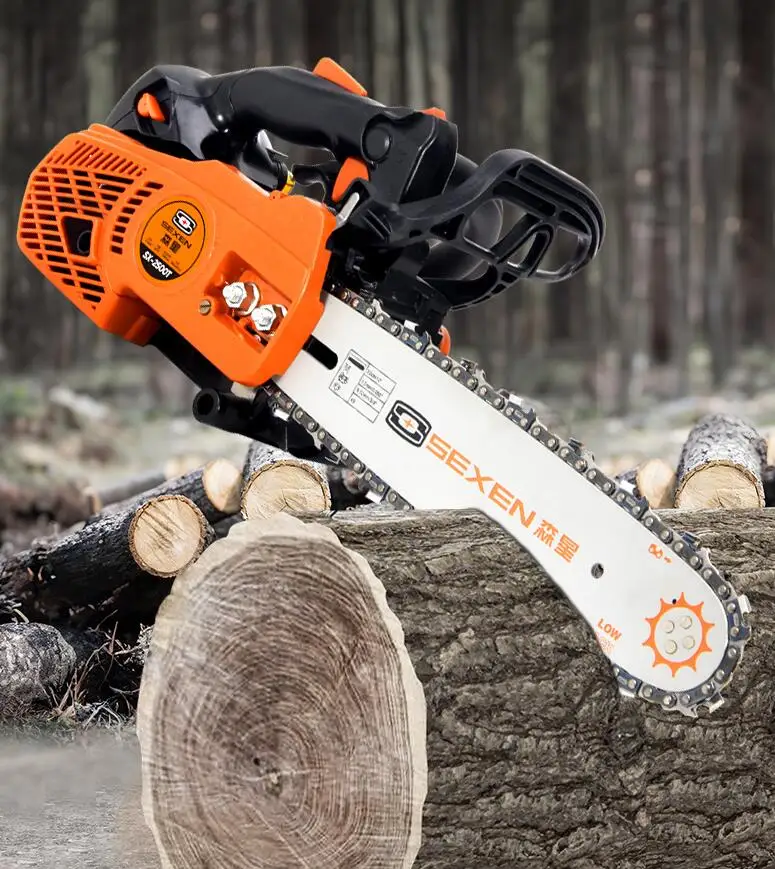 25cc High Power Gasoline chainsaw Handheld Wooden Cutter Home Portable Petrol Chainsaw Wood Cutting gasoline chainsaw