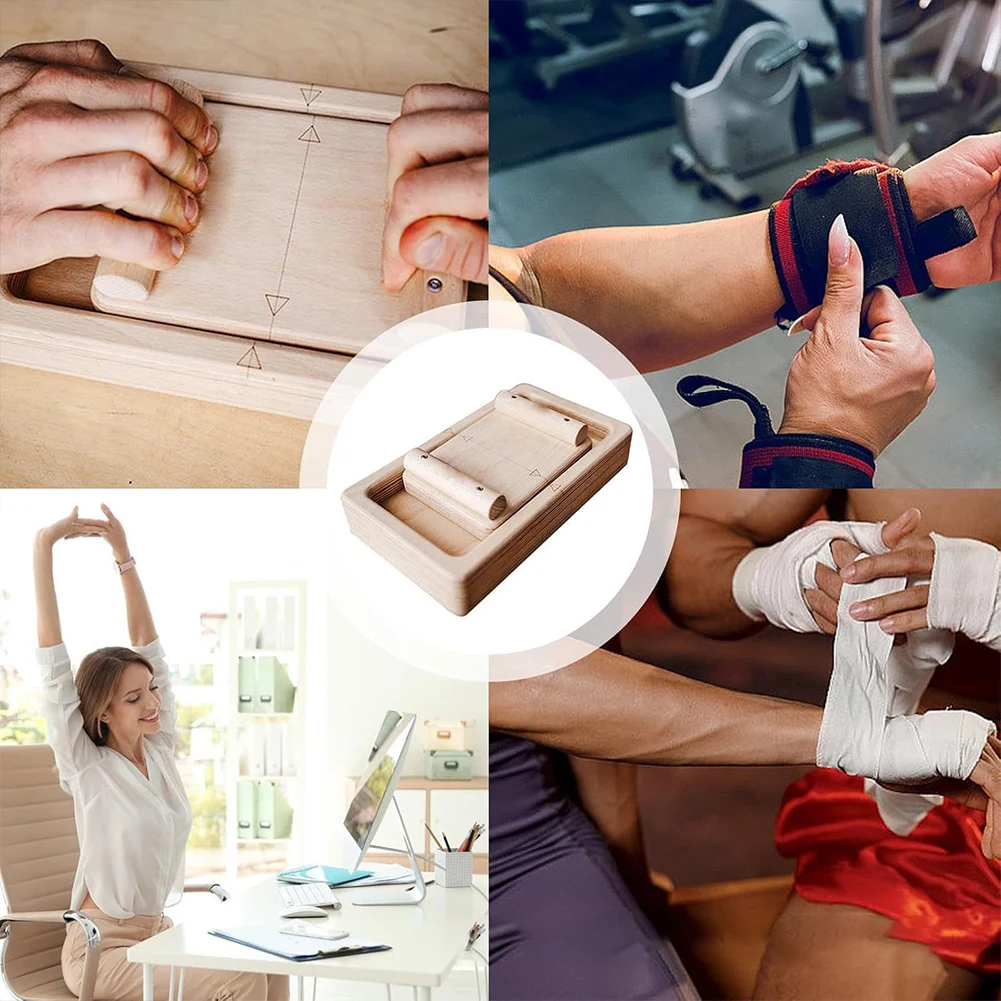 Wooden Finger Exerciser Finger and Wrist Trainer Interactive Hand Exerciser Toy Strength Trainer for Climbing Training