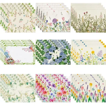 Green Plant Linen Placemats 1