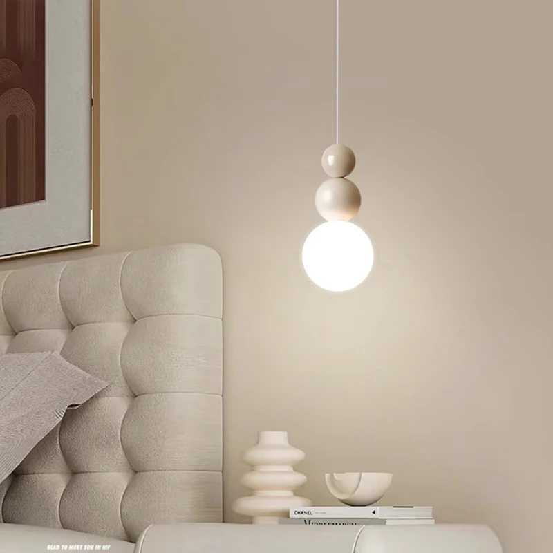 

Scandinavian Simple LED Pendant Light Master Bedroom Bedside Lamp Kitchen Decorative Lighting Fixtures