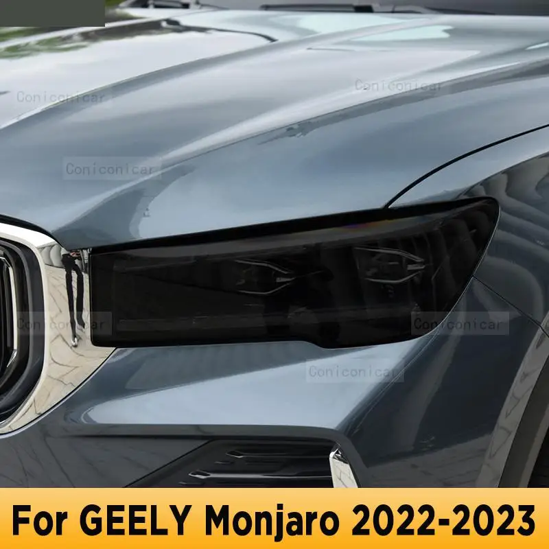 

Car Headlight Protection Tint Anti-Scratch Smoked Black Protective Film TPU Stickers For GEELY Monjaro 2022-2023 Accessories