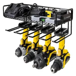 Electric Drill Tool Rack Wall Mounted Power Tool Organizer Rack Storage Large Utility Tool Shelf Portable Heavy Duty Tool
