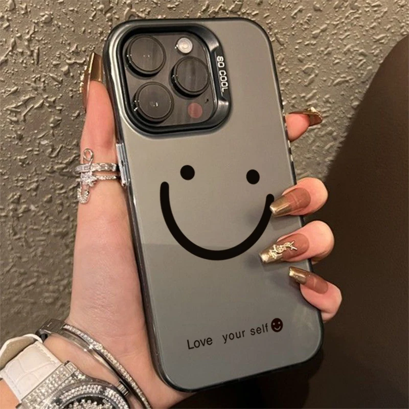 Smile Cheeks Electroplate Silver Phone Case Cover