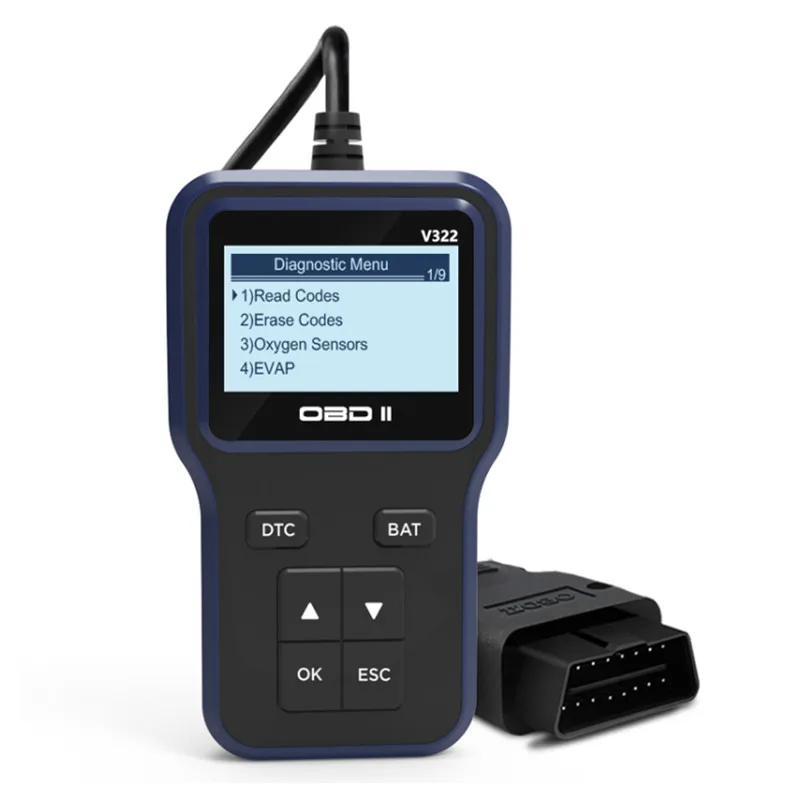 

Автомобильный считыватель кодов V322, Автомобильный сканер OBD2, Поддержка многоязычной CAN-шины, автомобильный диагностический инструмент для универсальных транспортных средств