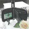 4pcs Set Cardholder Men Wallet Watch Men's Wallets Luxury Brand Designer Bag for Men Include Bracelet Box for Work 6
